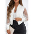 'Drusilla' Mesh Sleeve Jacket - Celes Fashion